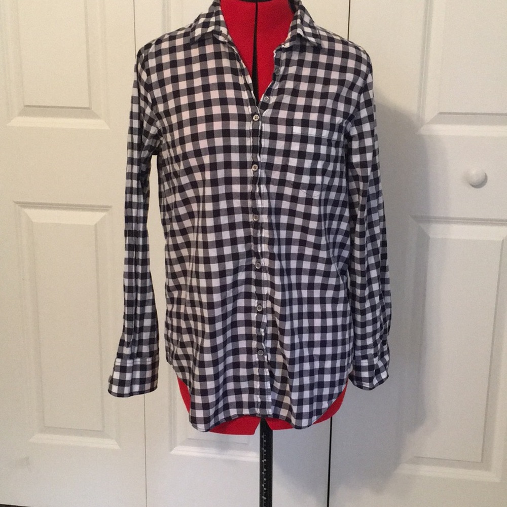 Navy Plaid J. Crew Button Down